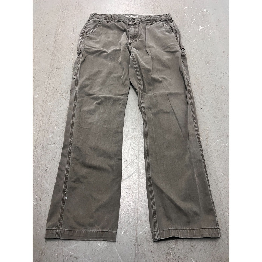Carhartt Carpanter Pants Men's Brown Cargo Pockets‎ Relaxed Fit Workwear - 38X34